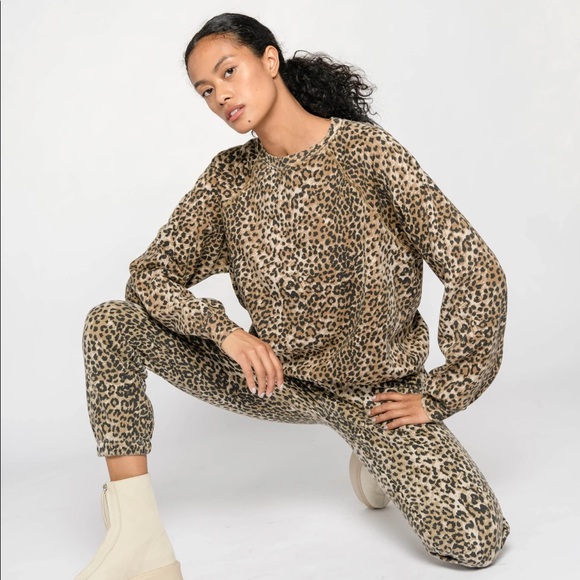 Like New Vintage Sweatshirt by Ragdoll LA in Brown Leopard/XS - Picture 4 of 6